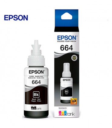 TINTA EPSON T664120-AL T644C L200/L355/L350 NEGRO ORIGINAL 70ML 4,000 PAG.