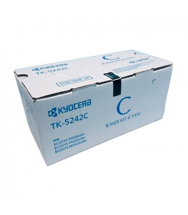 TONER KYOCERA TK-5242C ECOSYS m5526cdw CYAN 3,000 PAG.