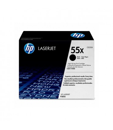 TONER HP CE255X 55X LJ P3015 NEGRO ORIGINAL12,500 PAG.