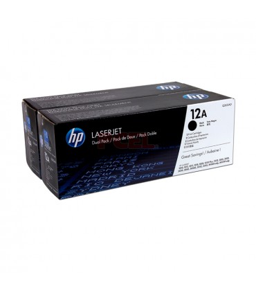 TONER HP Q2612AD 12AD LJ 1000/3000 DUAL PACK NEGRO ORIGINAL 2,000 PAG.