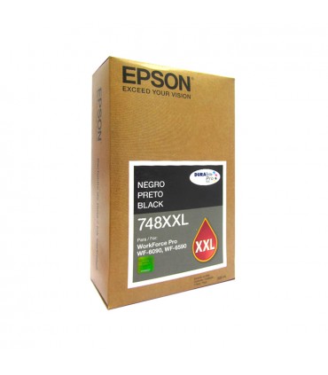 TINTA EPSON T748XXL120-AL WF-6590, WF-6090 NEGRO ORIGINAL 10,000 PAG.