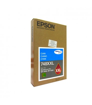 TINTA EPSON T748XXL220-AL WF-6590, WF-6090 CIAN ORIGINAL 7,000 PAG.