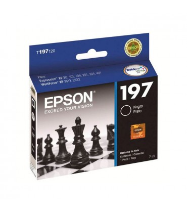 TINTA EPSON T197120-AL, WF2512/WF2532/XP-201/XP-401 (7ML) BLACK