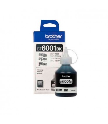 TINTA BROTHER BT6001BK mfc-t820dw/mfc-t910dw/mfc-t920dw NEGRO ORIGINAL 6,000 PAG.