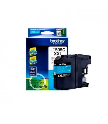 TINTA BROTHER LC-505C, DCPJ100/DCPJ105/MFCJ200 CYAN (1,300 PAG.)