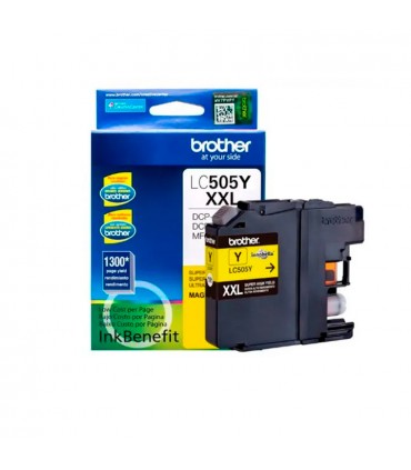 TINTA BROTHER LC-505Y, DCPJ100/DCPJ105/MFCJ200 YELLOW (1,300 PAG.)