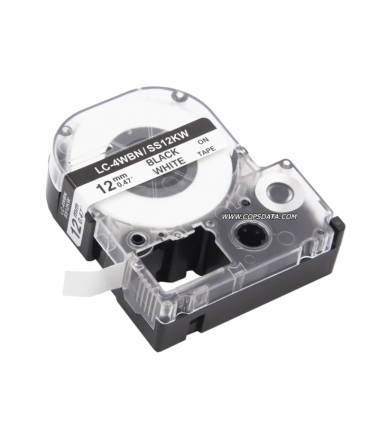 CINTA EPSON LK-4WBN/SS12KW,  GENERICA LC-4WBN (12MM X 9MT) TNSFB